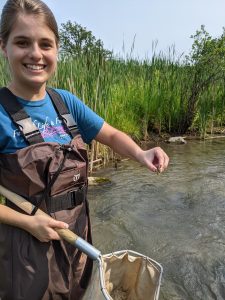 Faune Fisher conducts research as an undergraduate at UW-Whitewater.